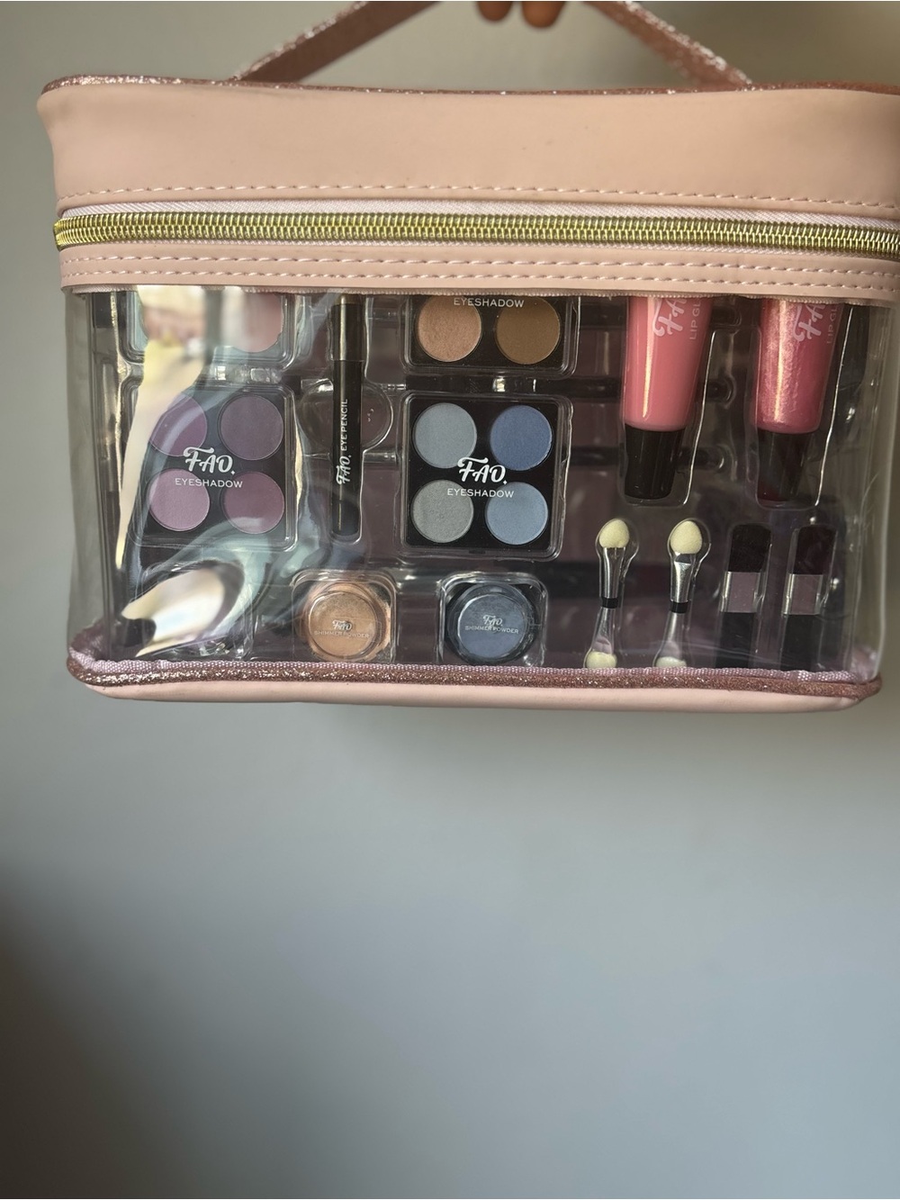 Pink Makeup Set with Eyeshadow & Lip Gloss